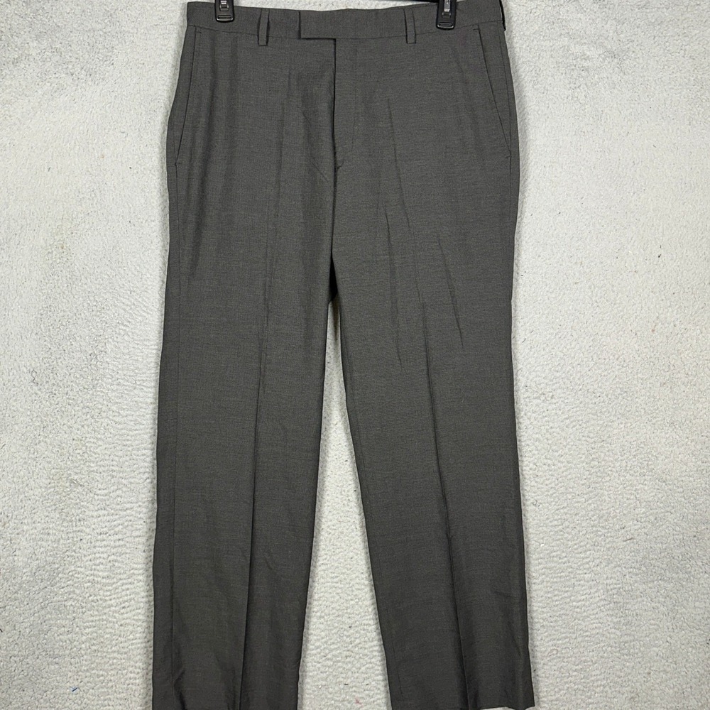 NEW Haggar Pants Mens 36X32 Grey 1926 Originals Dress Houndstooth Straight Fit